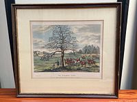 Front view of framed engraving showing full artwork, mat, and frame