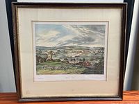 Full view of framed engraving