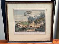 Entire framed print showing frame, mat and artwork