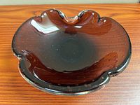 Top view showing amethyst color and bubble pattern