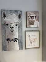 All three wall art pieces hanging together