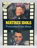 Front cover of hardcover book with filmstrip design and star portraits