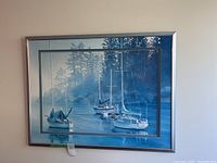 Full view of framed artwork showing image and frame