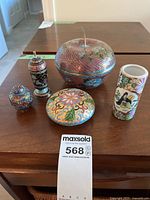 Group shot of all five decor pieces