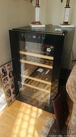 Full view of Igloo wine cooler with closed glass door