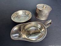 Group shot of all three silver-plated items