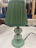 Full view of lamp showing shade and base