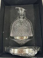 decanter and stand in fitted box insert