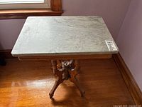 Top view of marble surface and overall shape