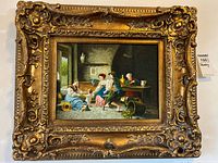 Frontal view of framed painting