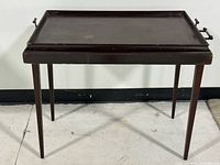 tray table assembled showing legs and top