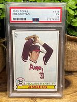 Front view of 1979 Topps Nolan Ryan card in PSA holder