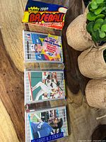 Full view of sealed 1989 Fleer rack pack showing three stacks of cards