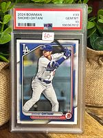 Front of PSA-slabbed 2024 Bowman Shohei Ohtani card showing grade label