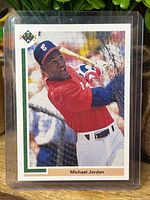 Front of 1991 Upper Deck SP1 Michael Jordan card in sleeve