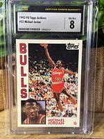 Front of CSG-slabbed 1992-93 Topps Archives #52 Michael Jordan card showing grade label
