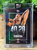 Front view of sealed Topps Now Victor Wembanyama 40/20 rookie card