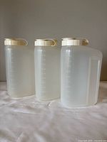 Front view of all three 88oz Tupperware containers