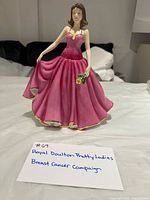 Front view of Royal Doulton figurine standing on table