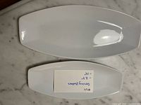 Top view of both platters showing overall shape and sizes