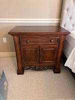 Angled view of first nightstand showing full structure