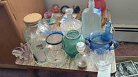 Group shot of mixed glassware on table