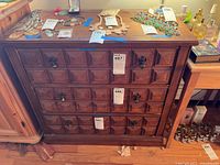 Front view showing full dresser and drawer fronts