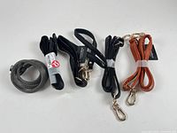 All five straps laid out side by side