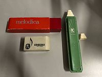 Instrument, both boxes, mouthpiece displayed