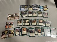 All cards spread out showing quantity and variety