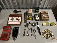 Overview of entire lot laid out on table