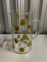 Full view of glass pitcher front