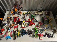 Overhead view of entire lot of Transformers on table