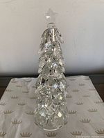 full view of faceted crystal Christmas tree with star topper