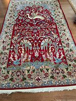 Full view of rug showing entire design and condition