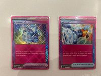 Front view of Sparkling Crystal and Prime Catcher cards