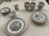 All pieces grouped on countertop