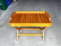 Tray on stand front angle showing overall design