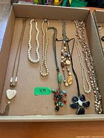 Overview of necklaces laid in box