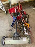 Sweeper, toolbox and assorted tools overview