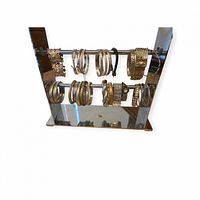 Full view of both bracelet rows on stand