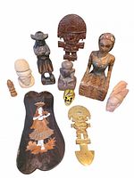 Front view of all nine items