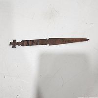 Full view of metal letter opener