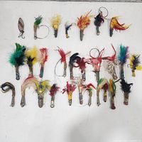 All 28 lures arranged on surface