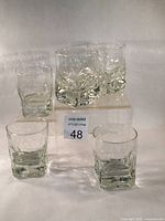 Group shot of five identical Durobor Quartz tumblers