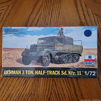 Front of sealed ESCI 1/72 German 3 Ton Half Track Sd.Kfz.11 kit box