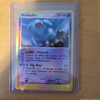 Front of Wobbuffet reverse holo card in sleeve