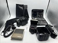 Group shot of camera body and all accessories