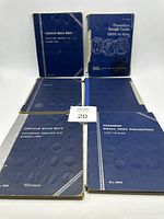 Six coin folders closed front covers shown