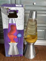 lamp beside original box showing overall appearance and size